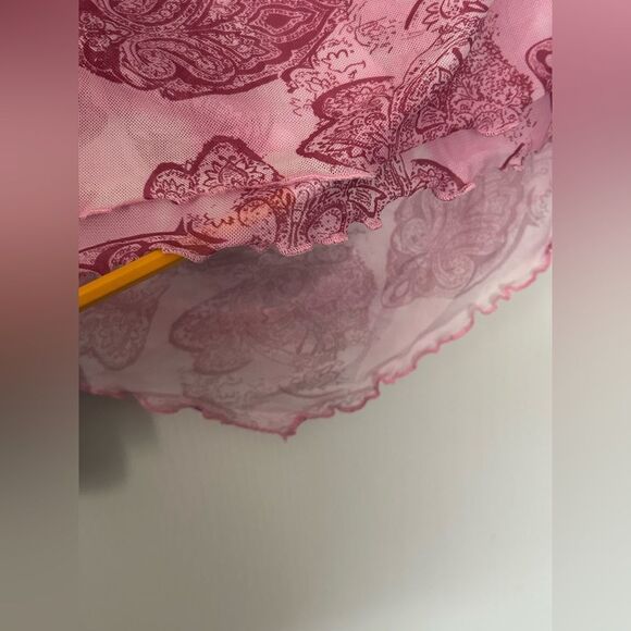 Romwe Pink Paisley High-Low Top size Large US 8/10 - Picture 6 of 7